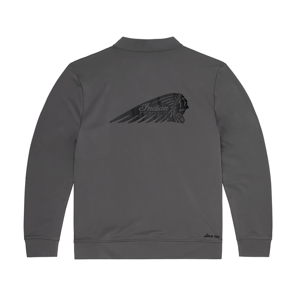 Quarter Zip Logo Headdress Top