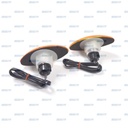 Cateye Blinklys Sett, Standard Glass, Orange