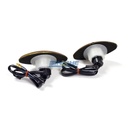 Large Oval Cateye Fairing Flush Mount Deco Turn Signals Lights 12 Volt Smoke