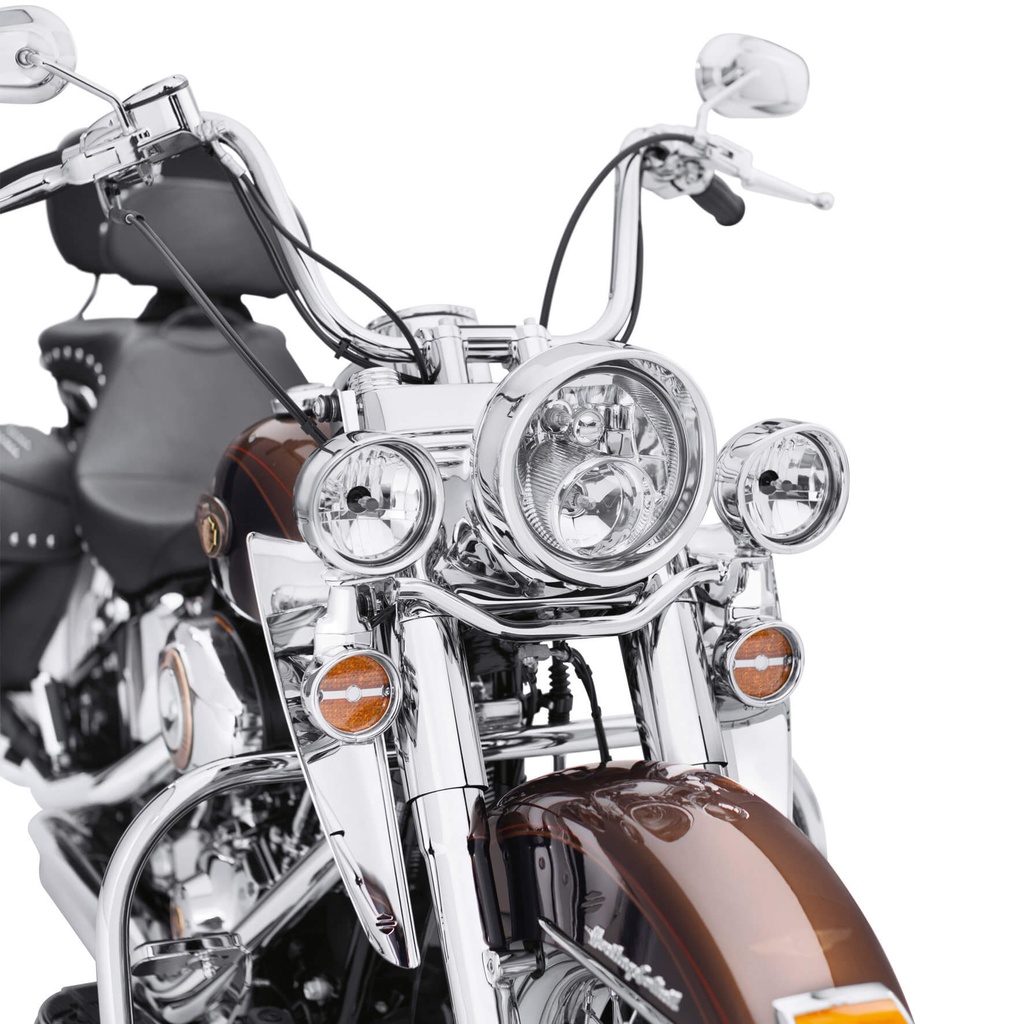 Fork-Mount Wind Deflector, Chrome, Softail