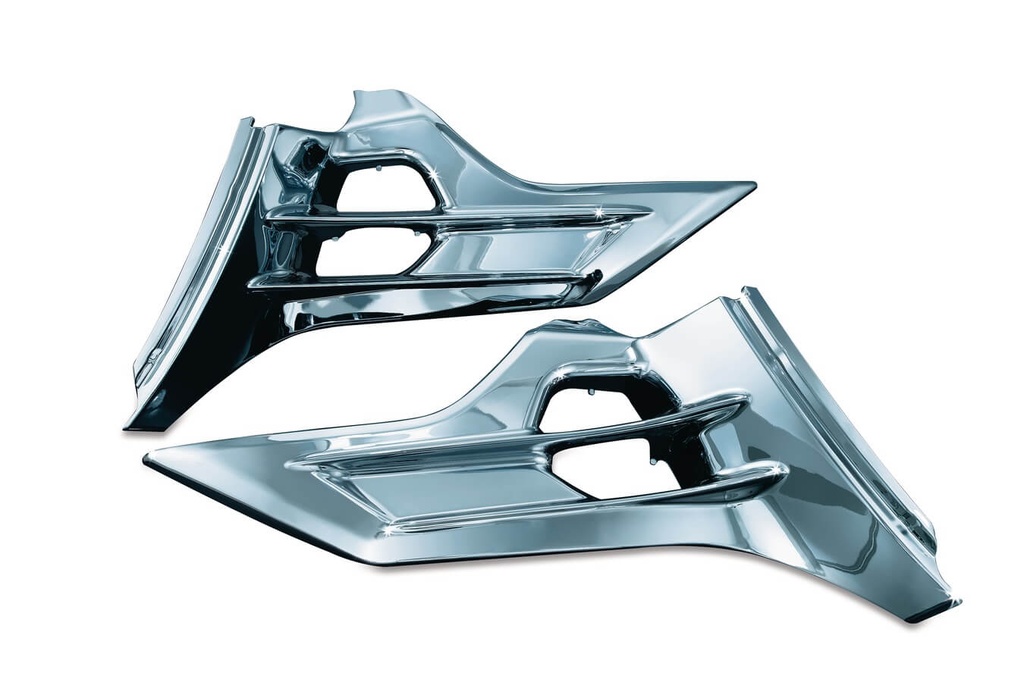 Louvered Chrome Battery Box Covers for GL1800