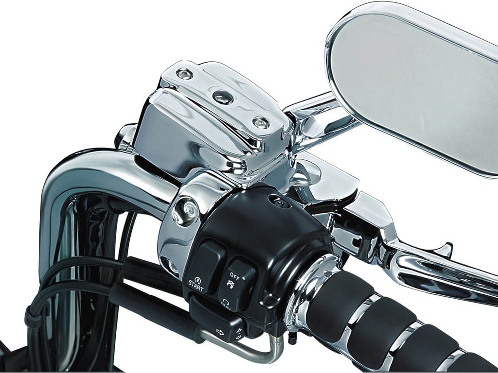 Chrome Brake &amp; Clutch Control Dress-Up Kit for Dual Disc
