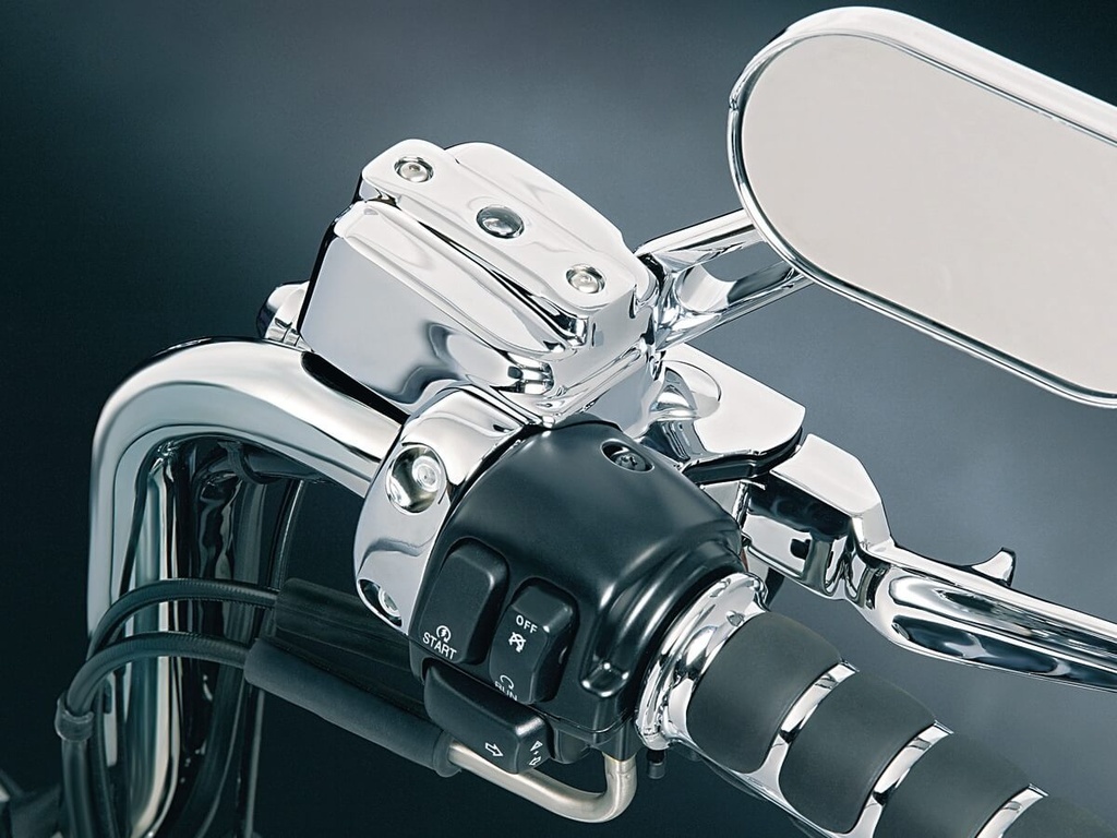 Chrome Brake &amp; Clutch Control Dress-Up Kit for Dual Disc