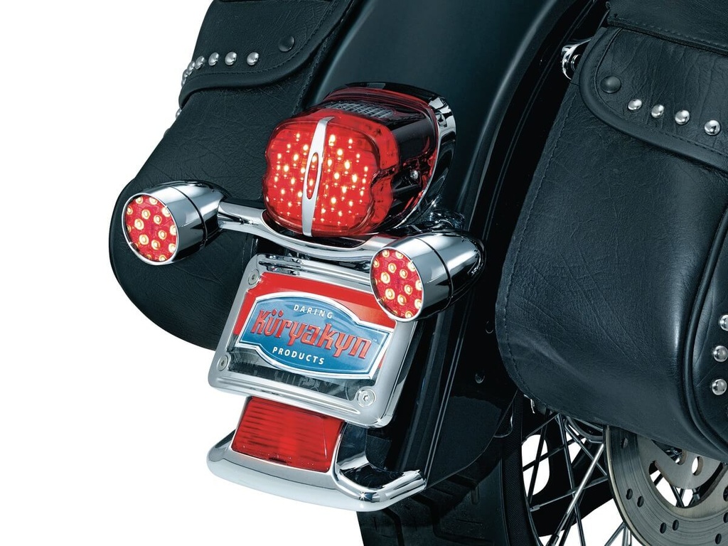L.E.D. Rear Turn Signal Inserts, Bullet Style with Chrome Bezels