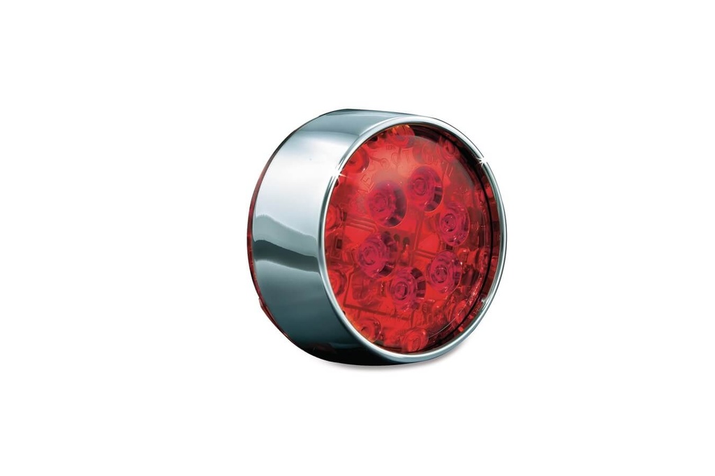 L.E.D. Rear Turn Signal Inserts, Bullet Style with Chrome Bezels