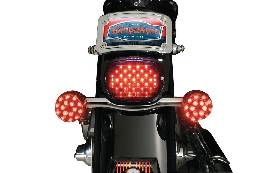 L.E.D. Rear Turn Signal Inserts, Bullet Style with Chrome Bezels