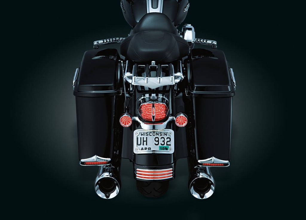 L.E.D. Rear Turn Signal Inserts, Bullet Style with Chrome Bezels