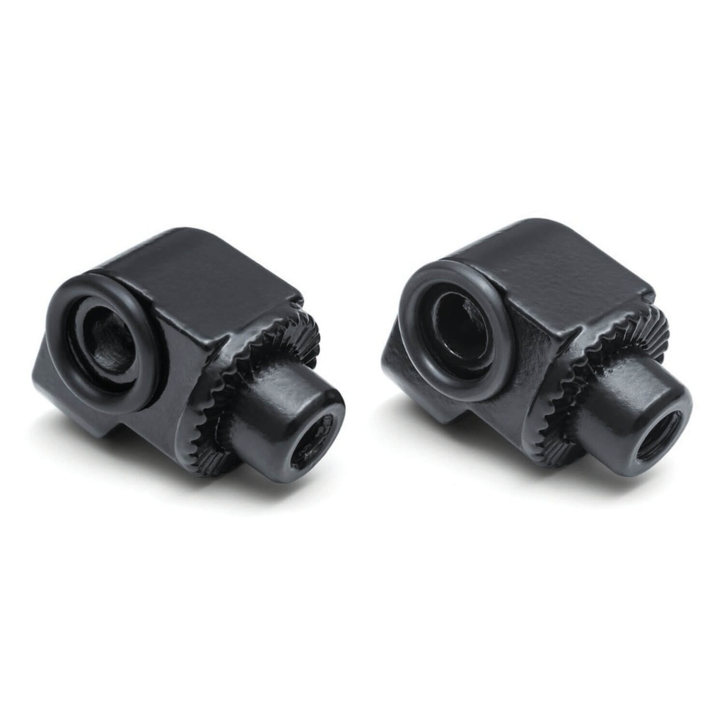 Splined Footpeg Adapters, Rear, Satin Black