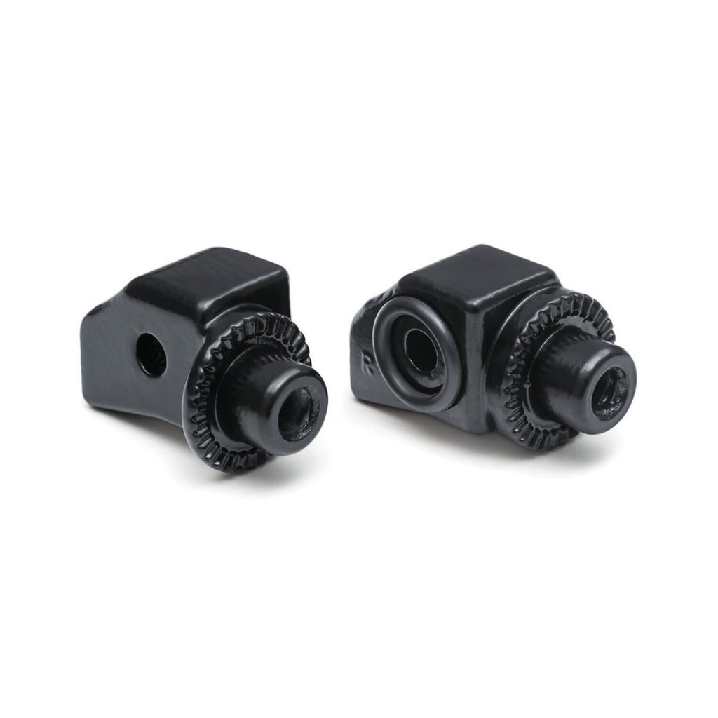 Splined Peg Adapters Rear, Satin Black