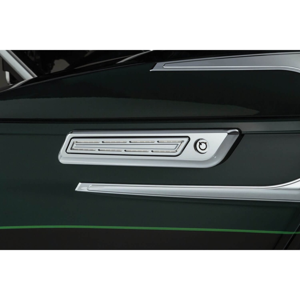 LED Saddlebag Hinge Accents, Chrome