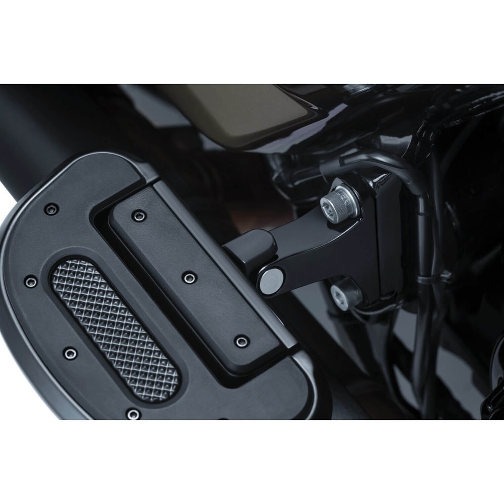 Non-Pivoting Splined Footpeg Adaptors, Black