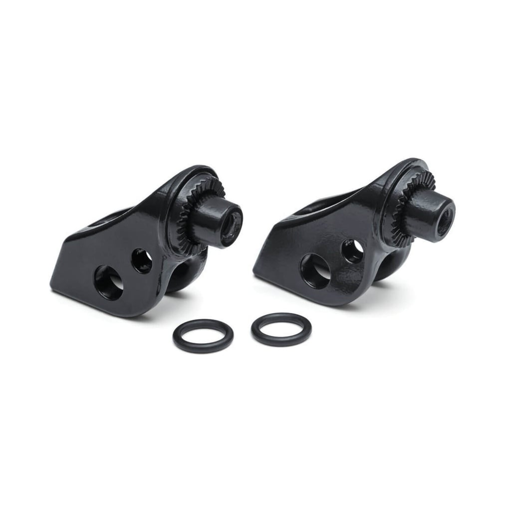 Splined Peg Adapters Front, Satin Black
