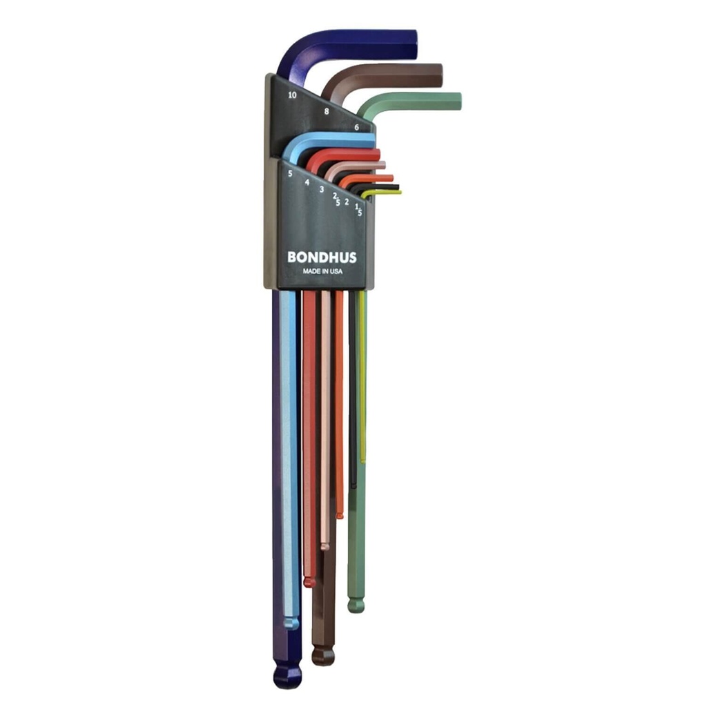 ColorGuard Allen Head/Ball-End L-Wrench Set Metric