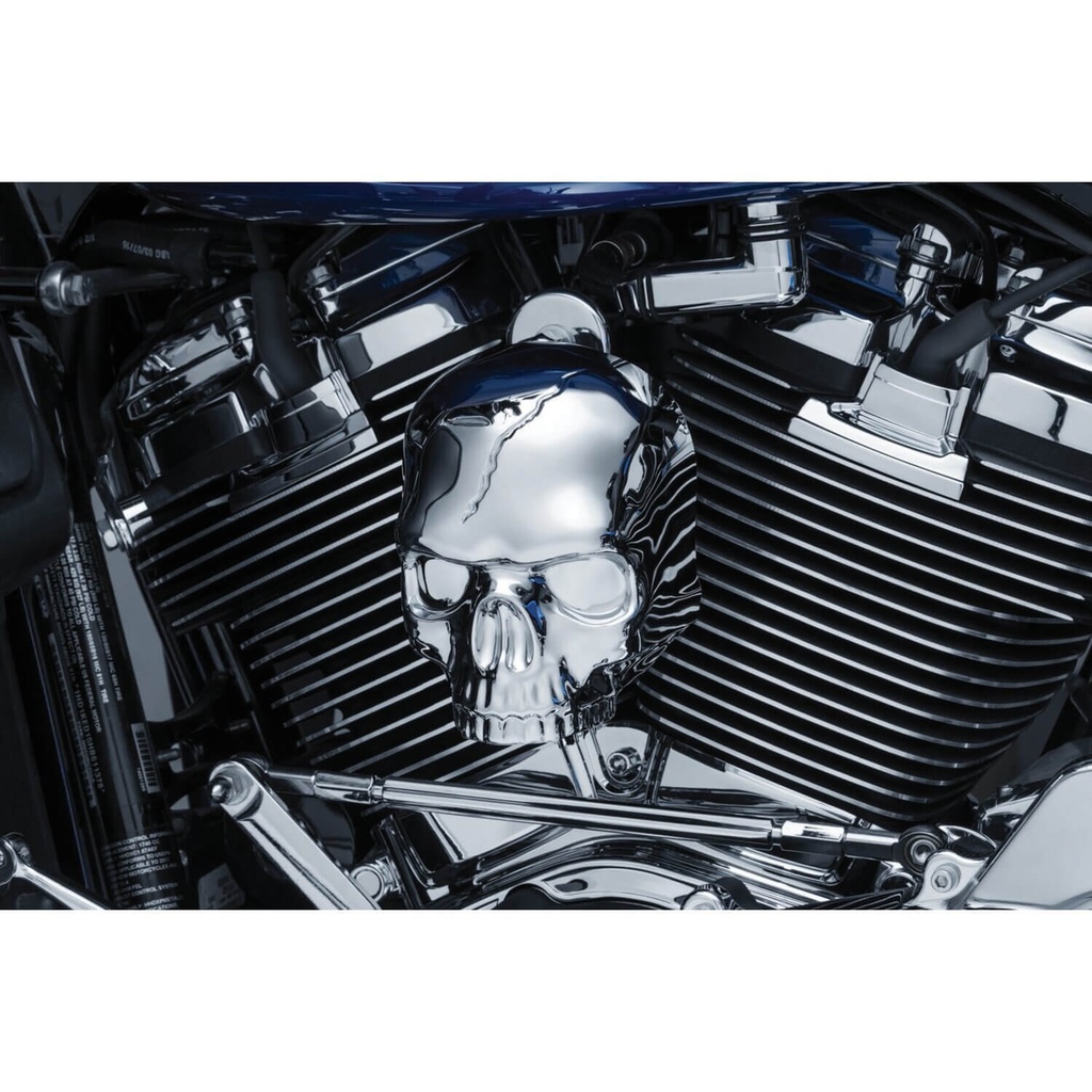 Skull Horn Cover, Chrome