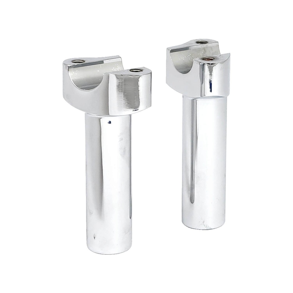 Forged Aluminum Risers Straight, 4-1/2" Rise, Chrome