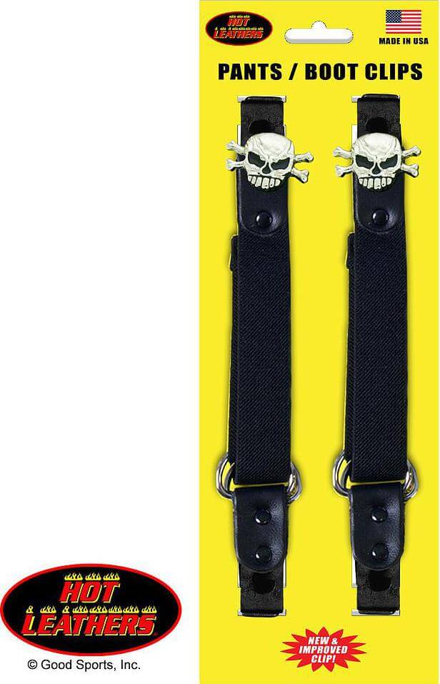 Riding Pant/Boot Clips, Skull N' Bones