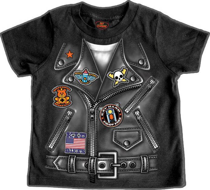 Boys Leather Jacket Toddler T-Shirt