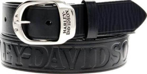 Slide Over H-D Name Leather Belt