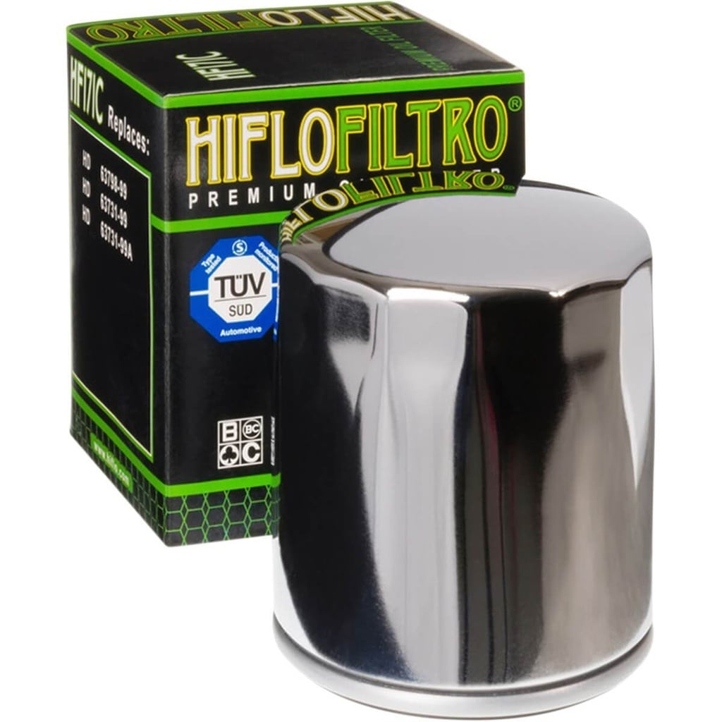HF171C Oljefilter til Twin Cam, Chrome