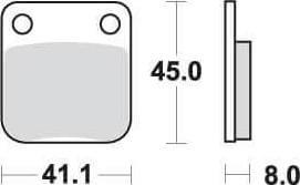 SBS100 Bremseklosser (536) F+B