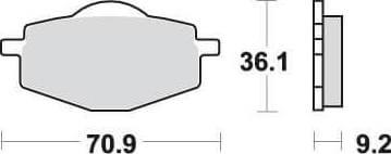 SBS107 Bremseklosser (575) F+B Maxi Carbon