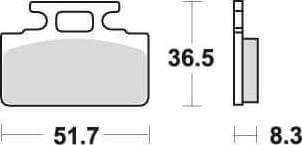 SBS110 Bremseklosser (618HF) F+B