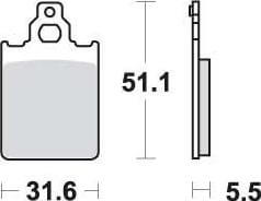 SBS117 Bremseklosser (680) F+B