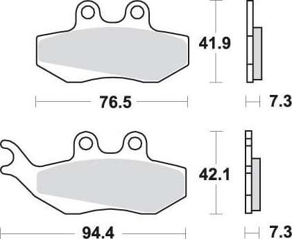 SBS120 Bremseklosser (689) Maxi Carbon