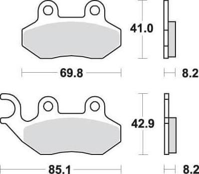 SBS140 Bremseklosser (708) F+B