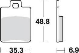 SBS142 Bremseklosser (724) Maxi Carbon