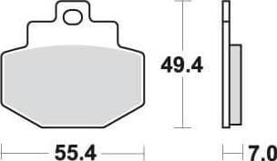 SBS166 Bremseklosser (772) Maxi Carbon