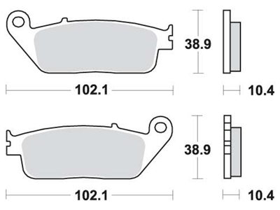 SBS181 Bremseklosser (654) Maxi Carbon