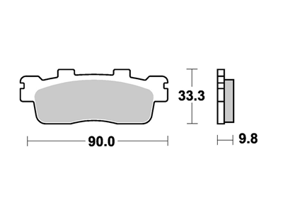 SBS204 Bremseklosser Maxi Carbon