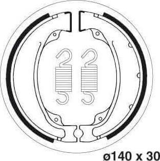 SBS2055 Bremsesko Sett m/Fjærer