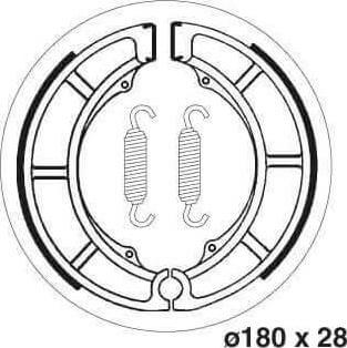 SBS2097 Bremsesko Sett m/Fjærer