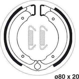 SBS2101 Bremsesko Sett m/Fjærer