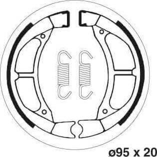 SBS2182 Bremsesko Sett m/Fjærer