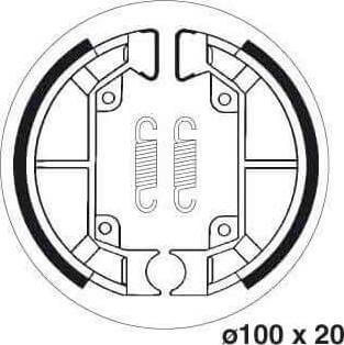 SBS2187 Bremsesko Sett m/Fjærer