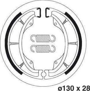 SBS2202 Bremsesko Sett m/Fjærer