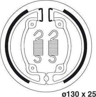 SBS2203 Bremsesko Sett m/Fjærer