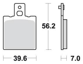 SBS519 Bremseklosser Low Sinter Rear