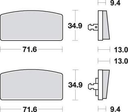 SBS520 Bremseklosser Front