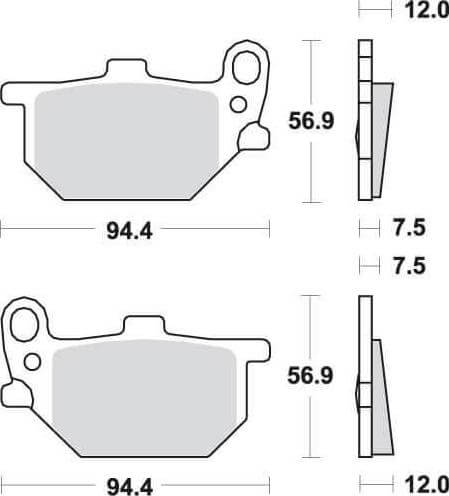 SBS528 Bremseklosser Front