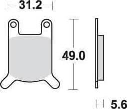 SBS532 Bremseklosser Front