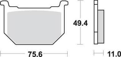 SBS533 Bremseklosser Front