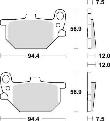 SBS545 Bremseklosser Front