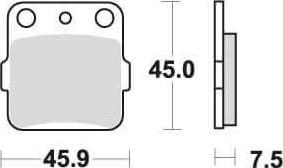 SBS592 Bremseklosser Carbon Silver