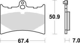 SBS601 Bremseklosser Front