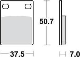 SBS606 Bremseklosser Front