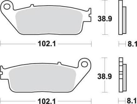 SBS183 Bremseklosser (627) Maxi Carbon